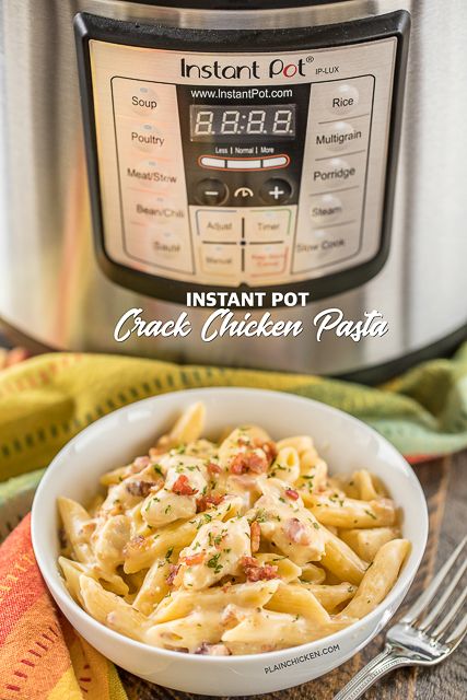 Chicken Instapot, Instapot Meals, Chicken Ranch, Pasta Penne, Bacon Chicken, Pasta Chicken, Instant Pot Recipes Chicken, Instant Pot Dinner Recipes, Easy Instant Pot Recipes