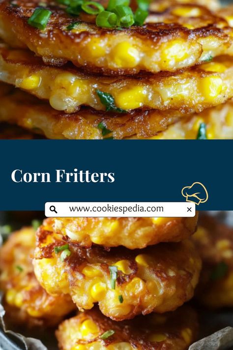 These Easy Corn Fritters are golden, cheesy, and full of flavor, making them the ultimate party appetizer! With a crispy outside and tender inside, each bite is loaded with sweet corn, melted cheese, and fresh parsley. Quick to prepare and perfect for any gathering, serve these crowd-pleasers hot for an irresistible treat! Creamed Corn Fritters Recipe, Cream Corn Fritters, Cheesy Corn Fritters, Iowa Recipes, Mini Burger Buns, Corn Patties, Corn Fritters Recipe, Sweet Corn Fritters, Corn Fritter Recipes