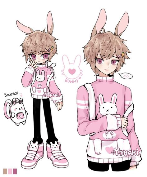 Bunny Boy 🐇 | Anime Art Amino Bunny Boy, Boy Anime, Anime Art, Anime, Pink, Art