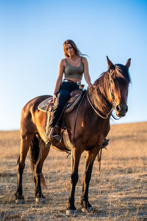 Woman on a Horse in a Natural Setting · Free Stock Photo Woman On Horse Reference, Sitting On Horse Pose Reference, Person On Horse Reference, Person Riding Horse, Woman On A Horse, Woman On Horseback, Woman On Horse, Girl Riding Horse, Woman And Horse