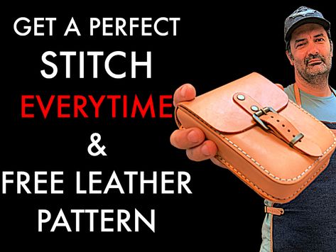 free leather pattern pdf | www.leather-patterns.com Leather Projects Templates, Free Leather Patterns, Diy Backpacks, Leather Pouch Pattern, Diy Leather Pouches, Diy Leather Belt, Leather Patterns Templates, Stitching Tutorial, Leather Handbag Patterns