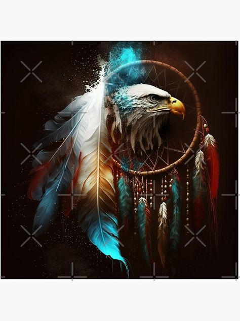 Eagle Dream Catcher, Aril Tatum, Native American Dream Catcher, Angry Wolf, Eagle Drawing, Dream Catcher Native American, Patriotic Art, Native American Artwork, Eagle Art