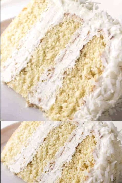 Best Coconut Cake Recipe, Moist White Cake, Cake With Buttercream Frosting, Coconut Buttercream, Cake With Buttercream, Coconut Cake Recipe, Cake Frosting Recipe, Coconut Desserts, Torte Cupcake