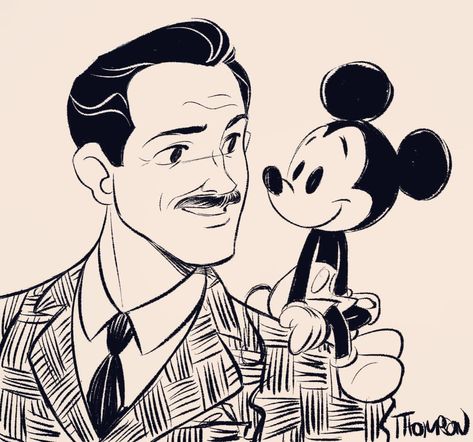 22.5k Likes, 130 Comments - Steven Thompson (@sthompsonart) on Instagram: “Walt and Mickey. #sthompsonart #waltdisney #mickeymouse ✨⭐️🎨⭐️✨” Best Disney Animated Movies, Steven Thompson, Walter Elias Disney, Epic Mickey, Disney Animated Movies, Mickey Mouse Art, Disney Artwork, Disney Sketches, Walt Disney Animation