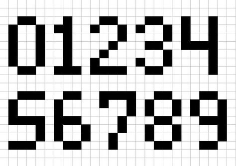 Perler Beads Numbers, Pixel Art Numbers, Pixel Numbers, Embroidery Numbers, Duplicate Stitch, Crochet Numbers, Cross Stitch Numbers, Unique Cross Stitch, Cross Stitch Tutorial