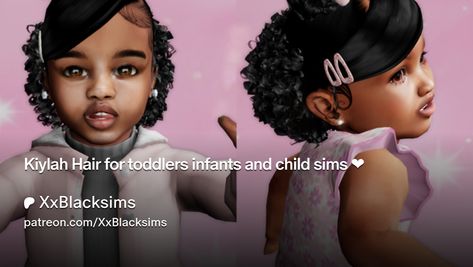 Kiylah Hair for toddlers infants and child sims ❤ | XxBlacksims Curly Infant Hair Sims 4, Sims 4 Infant, Infant Hair, Sims4 Cc, Toddler Hair, 4 Kids, Boy Hairstyles, Sims Cc, Infants