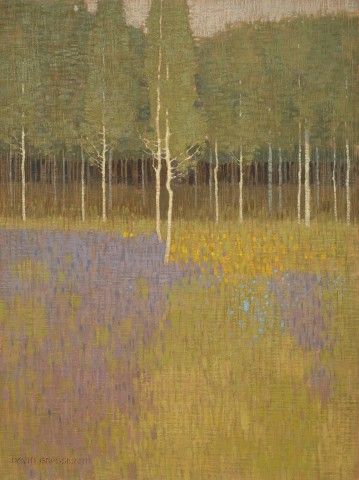 David Grossmann, Forest Edge and Scattered Flowers | Jonathan Cooper David Grossman Art, Scattered Flowers, Tree Artwork, Abstract Tree, Abstract Art Landscape, Contemporary Landscape, Art Website, Tree Art, Tree Painting