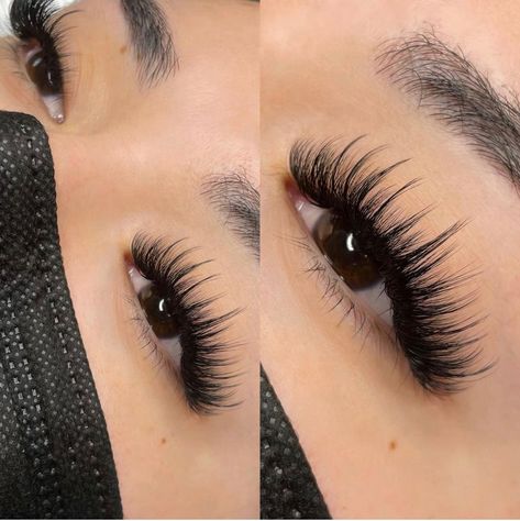 Happy Valentine's Day LLP Fam 💗 How GORGEOUS are these wispy volumes from @lashesbyjoi? 😍 We have fallen in LOVE today ❤️ #londonlashpro #lashtech #lashtechnician #lashextensions #lashlook #kimk #wetlook #wispylashextensions #volumelashes #volumestyling #styling #lashtips #lashtip #lasheducation #lashstyling #chelsealashes #wispylashes Lashes Wispy Volume, Eyelash Extensions Wetlook, Hybrid Lash Extensions Wispy, Wispy Volume Lash Extensions, Wispy Volume, Lash Extentions, Lashes Fake Eyelashes, Eyelash Extensions Styles, Lash Extensions Styles