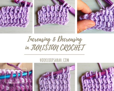 Tunisian Crochet Patterns Free Sweater, Learn How To Tunisian Crochet, Tunisian Crochet Round, How To Start Tunisian Crochet, Tunisian Crochet Increase And Decrease, Tunisian Crochet Increase, Tunisian Crochet Double Ended Hook, Tunisian Crochet Free, Tunisian Crochet Pattern