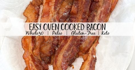 Oven Cooked Bacon: Easy, Hands-Free, Whole30, Keto - Whole Kitchen Sink Bacon In Oven, Oven Cooked Bacon, Halogen Oven, Perfect Bacon, Oven Baked Bacon, Alcoholic Punch Recipes, Easy Punch Recipes, Party Punch Recipes, Bacon In The Oven