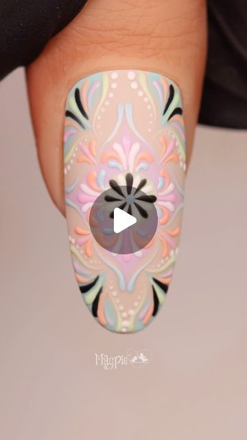 Magpie Beauty™ on Instagram: "Trending MOROCCAN TILE! Anyone else find this soothing to watch? 💅🖤

Would you like to know the products used? Comment YES PLEASE! 

#moroccantilenails #moroccantiles #tilenails #nailart #summernails #HemaFree #MagpieGelColour #MagpieBeauty #SummerNails #EverythingMagpie #NailArt
#Manicure #NailGoals #SelfCare #VeganBeauty
#CrueltyFree #gelpolish #nails #gelpaint" Moroccan Nails, Gelpolish Nails, Moroccan Tiles, Moroccan Tile, Moroccan Design, Vegan Beauty, Beauty Bar, Magpie, Yes Please