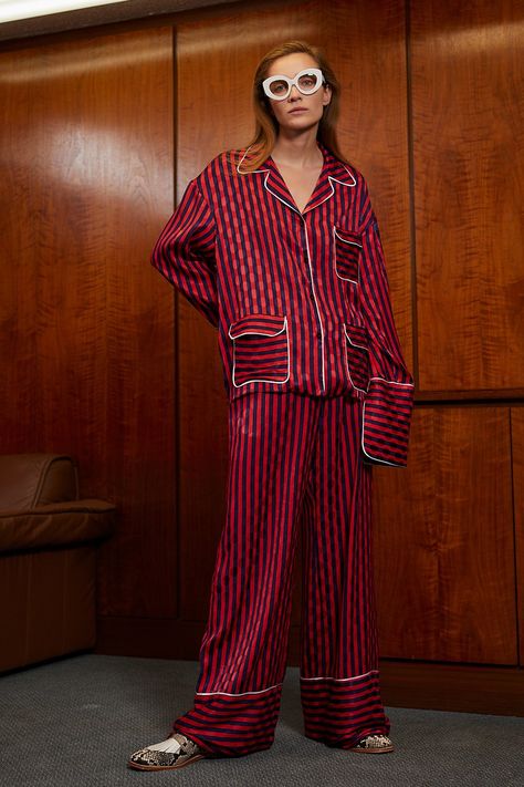 Striped Pjs, Pajama Fashion, Sleepwear Fashion, Photography Book, House Of Holland, Christmas Pjs, Night Suit, Vogue Russia, 2019 Fashion