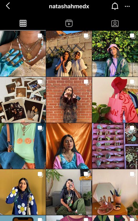 Funky Instagram Feed, 90s Instagram Feed, Indie Instagram Feed, Insta Feed Ideas Aesthetic Colorful, Maximalist Photoshoot, Aesthetic Instagram Feed Ideas Colorful, Ig Feed Ideas, Best Instagram Feeds, Phone Photo Editing