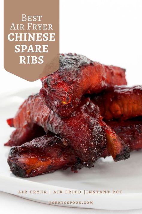 Air Fryer Meats Recipes, Spare Rib Tips Recipes, Airfry Ribs Recipe, Airfryer Chinese Recipes, Pork Spare Rib Tips Recipe, Airfryer Oven Recipes, Air Fryer Ribs Pork, Rib Tips In Air Fryer, Easy Ribs In Air Fryer