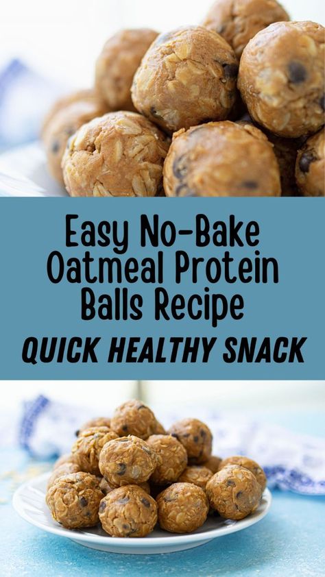 Lean Protein Snacks, Oatmeal Protein Balls, Cheap Protein, Oatmeal Snacks, Bake Oatmeal, Protein Balls Healthy, Oatmeal Protein, Oatmeal Balls, Low Calorie Protein