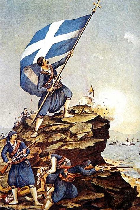 March 25 - Greek National Independence Day means so much to Hellenes, but what does it mean to the younger generations of Greeks in Australia? Battle Of Crete, Patriotic Wallpaper, Greek Independence, Greece History, Empire Ottoman, Greek Flag, Greek Tradition, طابع بريدي, Patras