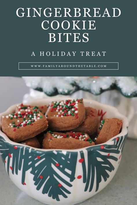 Gingerbread Drop Cookies, Gingerbread Bites, Cookie Bites Recipe, Gingerbread Cookie Mix, Church Recipes, Gingerbread Dessert, Gingerbread Recipes, Christmas Cookie Exchange Recipes, Easy Gingerbread Cookies