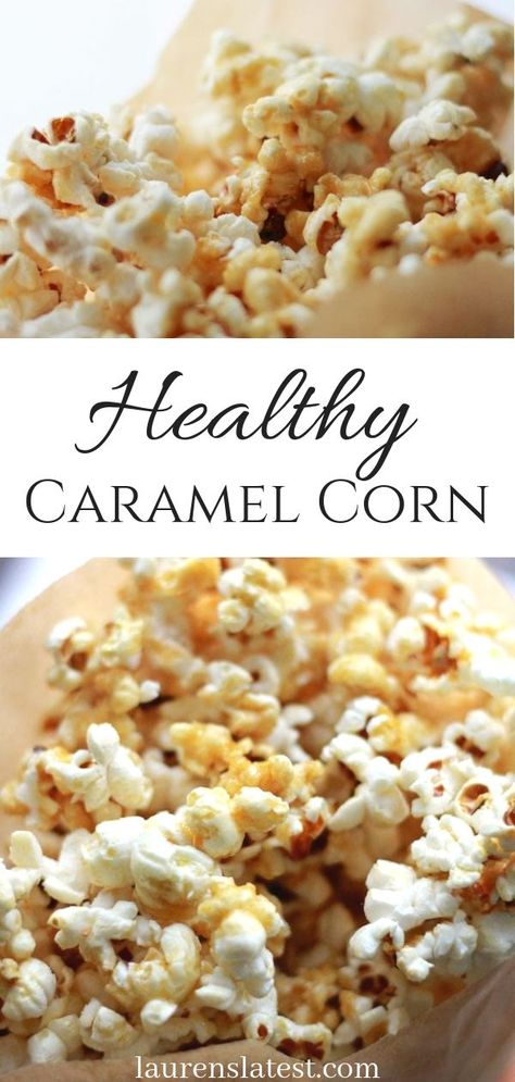 Budget 101, Healthy Caramel, Caramel Corn Recipe, Caramel Corn Recipes, Popcorn Recipes Caramel, Healthy Popcorn, Sweet Popcorn, Corn Recipe, Recipes Sweet