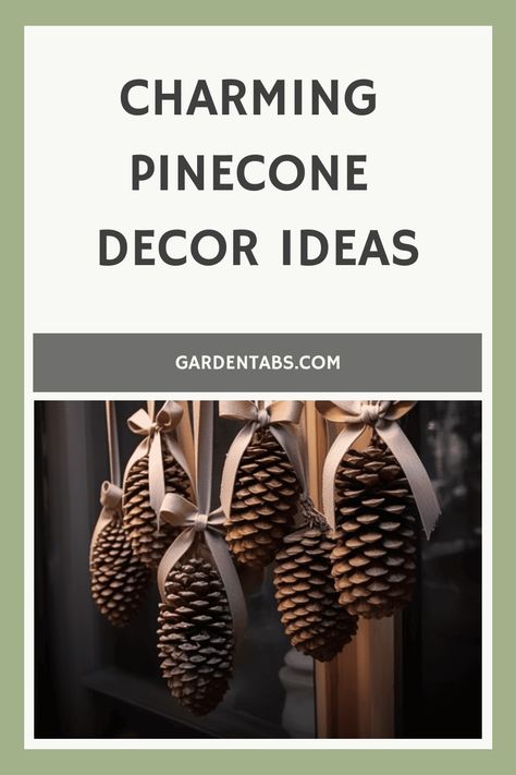 Charming Pinecone Decor Ideas Pine Cone Fall Decor, Pine One Fall Decor, Holiday Pinecone Decor, Pinecone Diy Decor, Pinecones Crafts Christmas, Pine Cone Diy Crafts, How To Use Pinecones For Decor, Pine Cone Crafts Diy Christmas, What Can I Do With Pine Cones