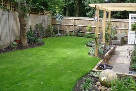 L-Shaped Family Garden - ALDA Landscapes L Shaped Backyard, L Shaped Garden, Small City Garden, Backyard Landscaping Ideas, Garden Design Ideas, Family Garden, Low Maintenance Garden, Backyard Inspo, City Garden