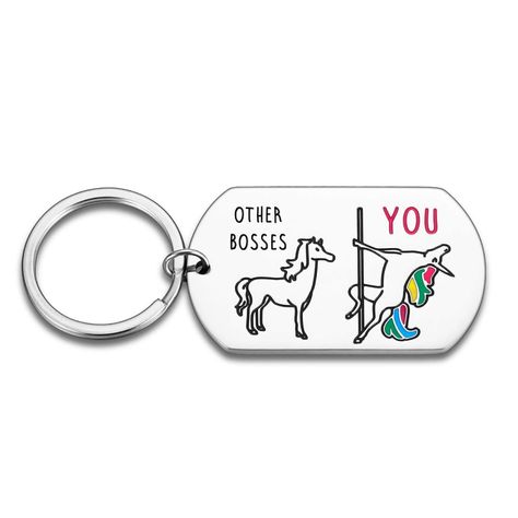 Mythical Unicorn, Funny Boss Gifts, Boss Gifts, Boss Humor, Husband Wife Gifts, Matching Keychains, Happy 30th, Engraved Keychain, Women Office