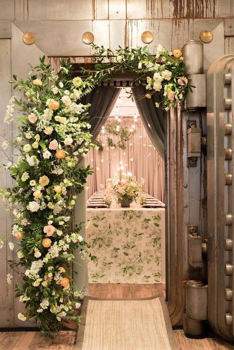 How to Turn an Intimate Indoor Space into a Secret Garden | Photo: Marni Pictures Secret Garden Theme, Indoor Garden Party, Bank Vault, Secret Garden Parties, Garden Party Theme, Secret Garden Wedding, Garden Party Decorations, Summer Brunch, Classic Garden