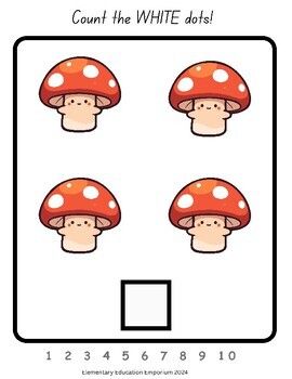 Mushroom Dots Counting Book (Count to 100) | 1st grade math | Math Center Activity
15 pages
National Day of the Mushroom is April 16th!
Get your students excited about counting!
Have students count how many WHITE DOTS are on each page and write the number in the box.
Great for practicing two digit number writing! Count To 100, Number Writing, Counting To 100, Counting Books, Math Center Activities, The Mushroom, Writing Numbers, 1st Grade Math, Math Center