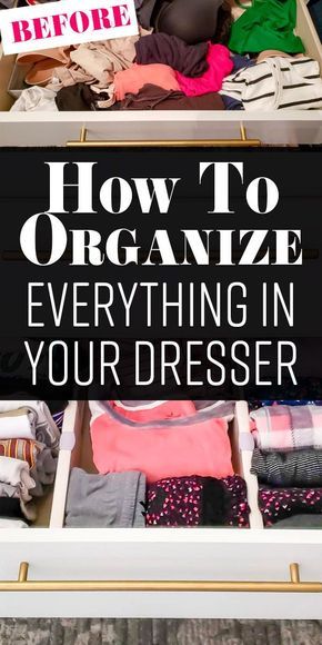 How to Organize Dresser Drawers - This post covers how to store clothes in a dresser with photo examples from bras and tank tops to pajamas and sweaters. It's been months and this system is still keeping things organized for us.