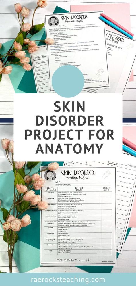 Try a skin disorder project in your anatomy class to bring real-life examples to the integumentary system unit. I do this every year and love how students get super involved and learn so much. . skin disorders and diseases skin disorders skin project integumentary disorders integumentary system disorders integumentary system diseases Anatomy Classroom, The Integumentary System, Biology Activity, Skin Anatomy, System Unit, Integumentary System, Anatomy Lessons, Biology Classroom, High School Activities