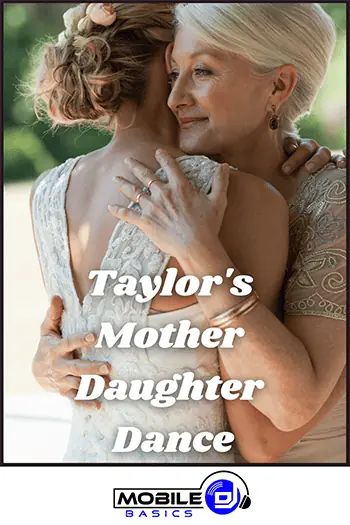 mother-daughter dance at the wedding featuring songs by Taylor Swift. Mother Daughter Taylor Swift Lyrics, Songs About Daughters, Songs By Taylor Swift, Mother Daughter Songs, Taylor Swift Wedding, Daughter Lyrics, Wedding Playlist Reception, Father Daughter Dance Songs, Daughter Songs