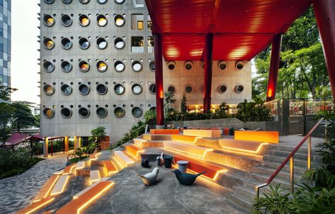 Woha Architects, Community Space Design, Co Living, Nature Projects, Sustainable Community, Space Projects, Creative Hub, Community Space, Exposed Concrete