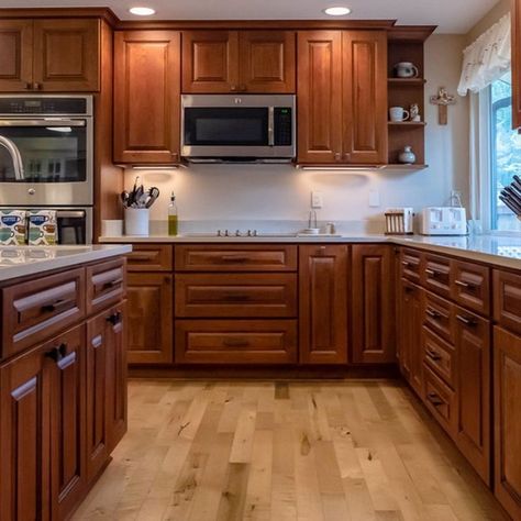 Cherry Cabinets Rich Kitchen, Cherry Kitchen Cabinets, Cherry Wood Kitchen Cabinets, Cherry Wood Kitchens, Cherry Wood Cabinets, Kitchen Cabinets And Countertops, Cherry Kitchen, Cherry Cabinets, Cabinets And Countertops