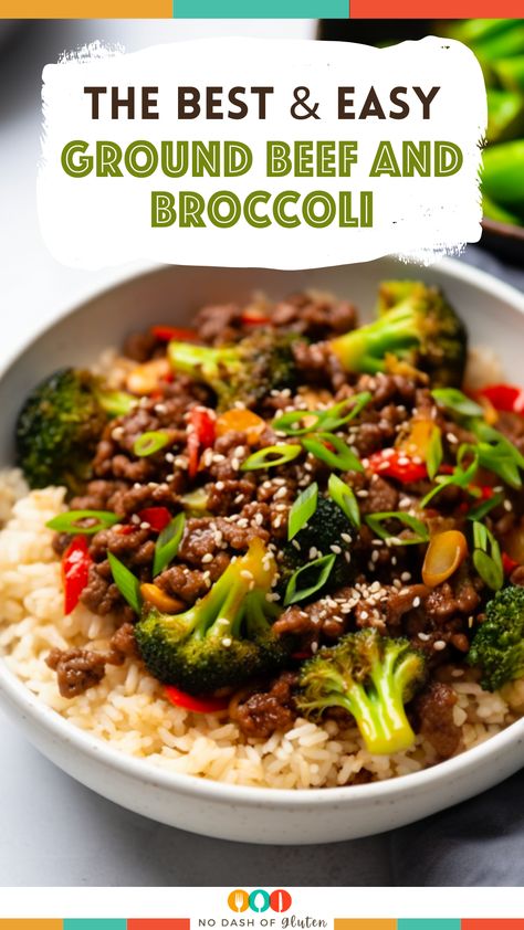 Dive into a symphony of flavors with our Ground Beef and Broccoli recipe—a delectable fusion of savory beef, crisp broccoli, and a tantalizing sauce. Ready in just 30 minutes, it's the perfect solution for a quick, satisfying dinner. Pin it now and treat your taste buds! Beef And Broccoli With Ground Beef, Ground Beef With Broccoli, Broccoli And Ground Beef Recipes, Gluten Free Dinner With Ground Beef, Ground Beef And Broccoli Instant Pot, Hamburger And Broccoli Recipes, Keto Asian Ground Beef Recipes, Ground Beef Recipes Rice, Ground Beef And Broccoli Recipes Healthy