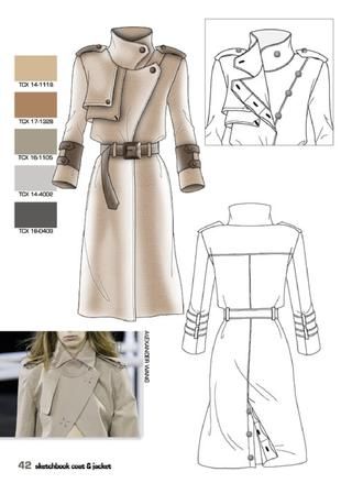 2015 Sketchbook coat&jacket 15 Preview Trench Coat Technical Drawing, Fashion Portfolio Layout, Mode Mantel, Fashion Drawing Sketches, Fashion Design Sketchbook, Fashion Design Portfolio, Fashion Sketchbook, Fashion Illustration Sketches, Fashion Figures