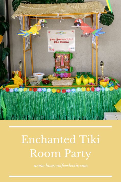 Enchanted Tiki Room Birthday Party, Tiki Room Birthday Party, Disneyland Tiki Room, Disney Tiki Room Decor, Enchanted Tiki Room Party, Enchanted Tiki Room Decor, Tiki Room Party, Lua Party Ideas, Tiki Party Ideas