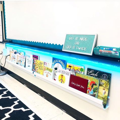 Teacher Approved #teacherlife on Instagram: “I made some rain gutter bookshelves at my house once but I love how @abubblyclassroom did it in her classroom! A great way to use that…” Small Classroom Library Ideas, Plant Classroom, Computer Center, Classroom Goals, Teaching Organization, Classroom Idea, Classroom Layout, Activities For Boys, Future Teacher