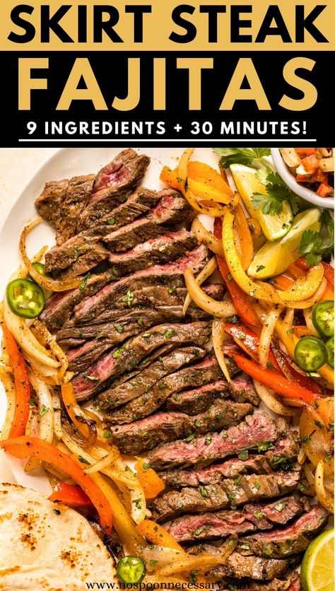 Strip Steak Fajitas Recipe, Beef Fajitas On The Grill, Grilled Skirt Steak Fajitas, Flank Steak Fajita Recipes, Chicken Steak Fajitas Recipes, Beef Steak Fajitas, Roast Beef Fajitas, Best Steak For Fajitas, Flank Steak Fajitas Skillet