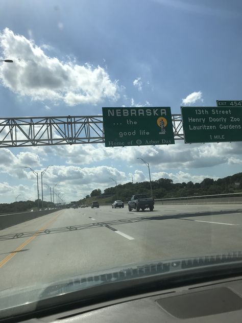 Omaha Aesthetic, Nebraska Travel, Fake Ft Call, Arbour Day, Omaha Nebraska, Road Signs, July 11, Pretty Stuff, Gas Station