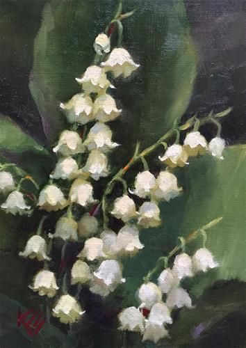 Easy Acrylic Painting Ideas, Istoria Artei, Acrylic Painting Ideas, Easy Acrylic Painting, Lily Of The Valley Flowers, Valley Flowers, Arte Inspo, Wow Art, Beginner Painting