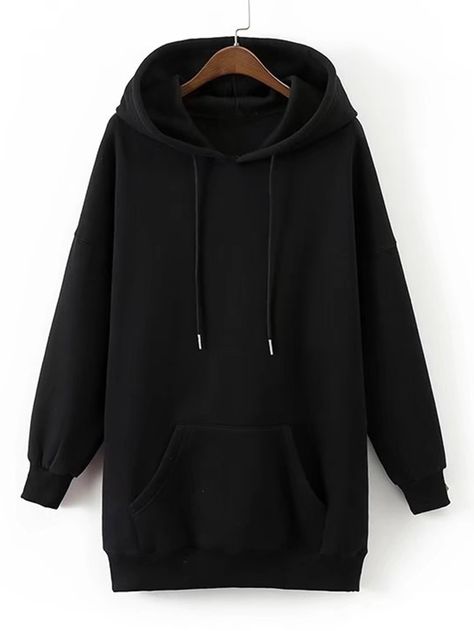 Shop Kangaroo Pocket Longline Hoodie online. SheIn offers Kangaroo Pocket Longline Hoodie & more to fit your fashionable needs. Stylish Hoodies, Trendy Hoodies, Kawaii Clothes, Teenage Fashion Outfits, Edgy Outfits, Teen Fashion Outfits, Long Hoodie, Grunge Outfits, Cute Casual Outfits