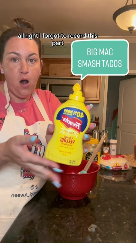 @Valerie #bigmacsmashtacos #bigmactacos #easydinner #kiddinner #weekni... | big mac sauce recipe | TikTok Beef Receips, Mississippi Kween, Big Mac Tacos, Mac Tacos, Meatloaf Burgers, Big Mac Sauce Recipe, Mac Sauce Recipe, Easy Suppers, Mississippi Queen