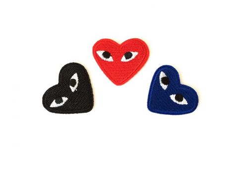 15 Iron-On Patches to Add to Your Favorite Denim Jacket or Backpack | Brit + Co Heart With Eyes Logo, Heart With Eyes, Is Logo, Graphic Heart, Patch Applique, Art Alevel, Eye Logo, Eyes Wallpaper, Black Stickers