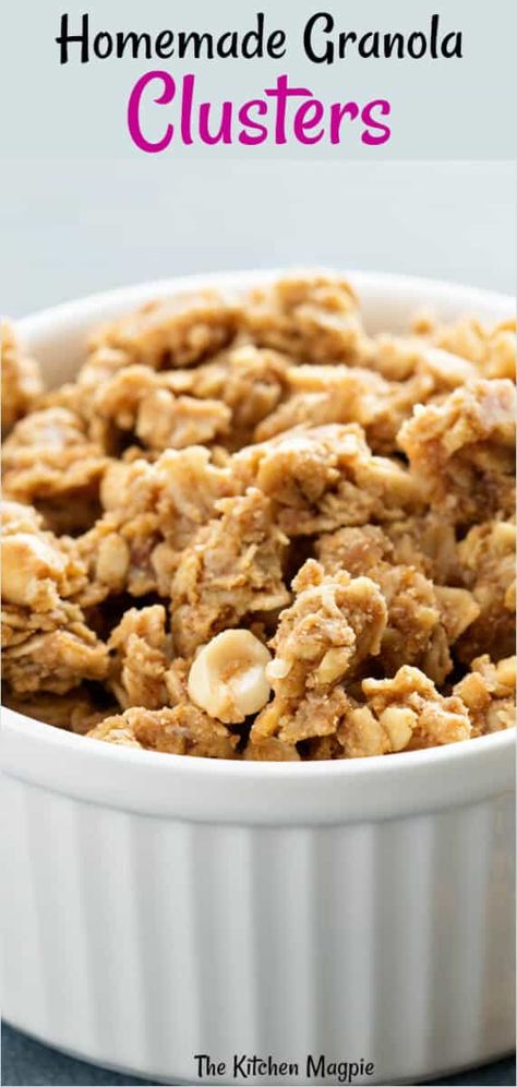 How to Make Your Own Granola Clusters Homemade Granola Clusters, Make Your Own Granola, Breakfast Desserts, Oatmeal Granola, How To Make Granola, Easy Granola Recipe, Easy Homemade Granola, Homemade Granola Healthy, Granola Recipe Healthy