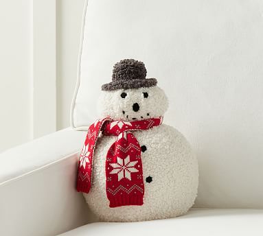 Archie Snowman Shaped Pillow | Pottery Barn Pottery Barn Christmas Decor, Pottery Barn Christmas, Snowman Pillow, Christmas Throws, Shaped Pillow, Christmas Pillows, Holiday Pillows, The Snowman, Throw Pillows Christmas