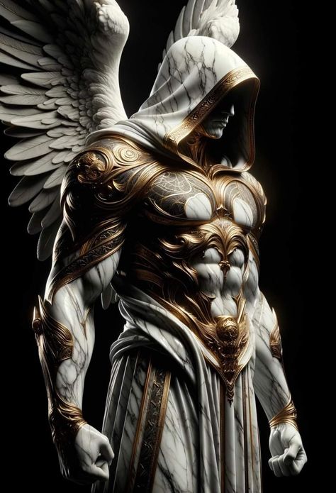 St Raphael Archangel Tattoo, Angel Warrior Male, Dnd Angel, Male Angel Art, Heavenly Angels Art, Hierarchy Of Angels, Warrior Angels, Archangel Raguel, Divine Angel