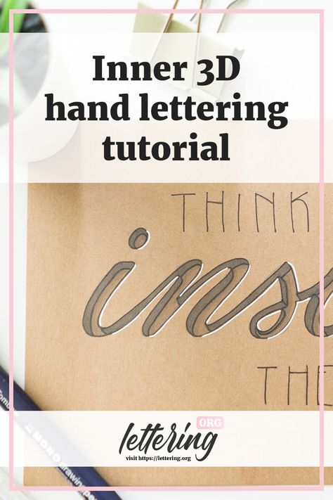 3d Hand Lettering, Lettering Examples, Letters Writing, Learn Hand Lettering, Free Calligraphy Fonts, 3d Lettering, Faux Calligraphy, Handwriting Alphabet, Lettering Inspiration