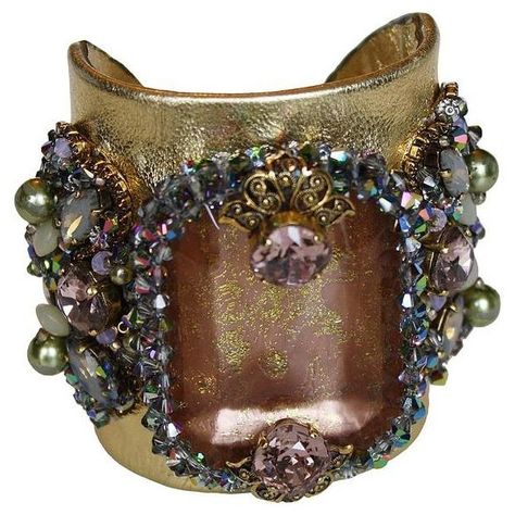 Pre-owned Erickson Beamon Xanadu Cuff Bracelet ($500) ❤ liked on Polyvore featuring jewelry, bracelets, cuff bracelets, beaded cuff bracelet, green bracelet, cuff bangle bracelet, swarovski crystal bracelet and adjustable string bracelet Eric Erickson, 80s Jewelry, Handcrafted Beaded Jewelry, Floral Cuff, Crystal Cuff Bracelet, Erickson Beamon, Druzy Jewelry, Swarovski Crystal Jewelry, Beaded Cuff Bracelet