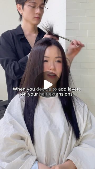 KARL on Instagram: "POV: when you decide to layer your hair extensions 😳

#fyp #viral #trending #foryoupage #reelsinstagram #hair #hairtransformation #hairstyles #haircolour #haircut" Layers With Extensions, Extension Hair, Extensions Hair, Hair Transformation, Layered Hair, Hair Cut, Hair Extensions, Hair Ideas, Layering