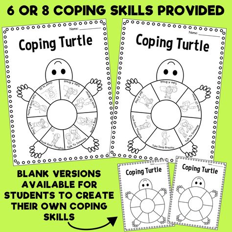 Coping Skills Turtle Craft & Story / Teach Young Students To Deal With Feelings - Classful Preschool Coping Skills Activities, Social Skills Crafts, Coping Skills Crafts, Kindergarten Coping Skills Activities, Coping Skills Activity, Coping Skill Activity For Groups, Middle School Coping Skills Activities, Worry Activities For Kids Coping Skills, Self Regulation Coping Strategies Students Can Use At School