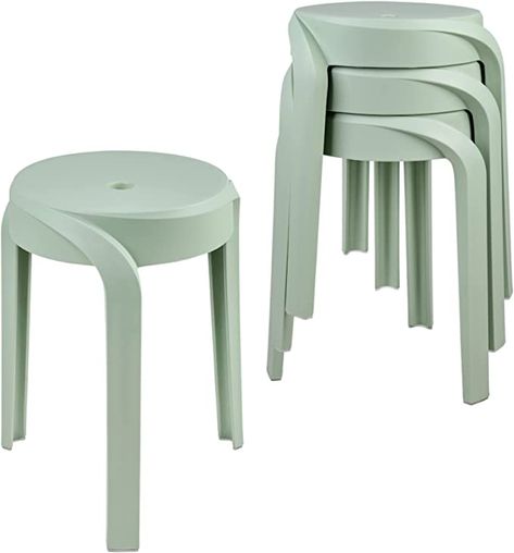 Amazon.com: MITLOXX 17.7 inch Height Modern Plastic Stool (Set of 4), Round Stackable Chair, Unique Whirl Design, Flexible Seating for Home, Office, Classroom, Shower etc. Waterproof for Indoor/Outdoor (Yellow) : Office Products Stackable Stool Table, Plastic Stool, Stackable Outdoor Chairs, Stool Stackable, Plastic Chair Design, Stackable Stools, School Chairs, Kids Stool, Flexible Seating